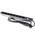 TRIPLE DE 8 SCHUKOS CON INTERRUPTOR (FDO EN ALUMINIO) 2 MTS DE CABLE.