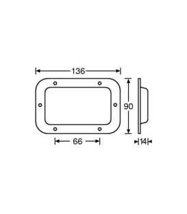 BASE SIN PERFORAR (136 X 90 MM) (PARA BAFLES Y RACKS) ACERO 