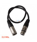 0,5 Mts / De XLR Hembra a XLR Macho