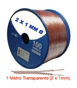 100 MTS (2 x 1 mm) PARALELO TRANSPARENTE 