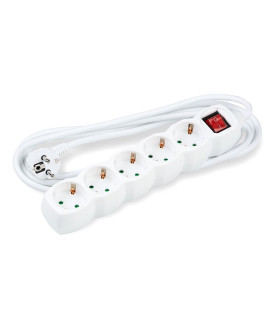 1,5 Mts / MÚLTIPLE DE 1 SCHUKO MACHO A 6 SCHUKOS HEMBRAS (INTERRUPTOR ON-OFF)