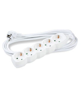 1,5 Mts / MÚLTIPLE DE 1 SCHUKO MACHO A 5 SCHUKOS HEMBRAS