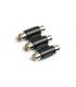 -EMPALME DOBLE RCA: 2RCA Hembra a 2RCA Hembra.