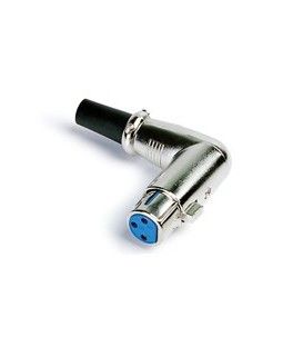 XLR (CANON) ACODADO A 90º HEMBRA