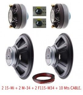KIT A155 (15" / 15000 W / 710W RMS) (DAS: 15-Mi/M-34/F115M34))