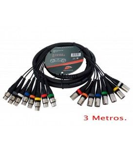 SNAKE 8XLRmf (8 Pares MACHO-HEMBRA XLR)