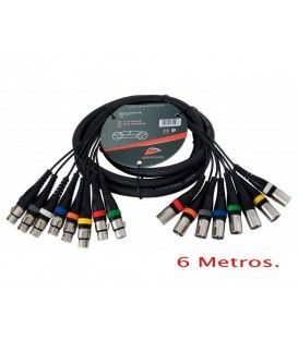 SNAKE 8XLRmf (6 Mts.)(8 Pares MACHO-HEMBRA XLR)