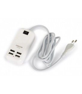 ESTACIÓN DE CARGA MÚLTIPLE (DE 220V A 4 x USB)