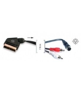 1,8 Mts EUROCONECTOR A S-VHS + AUDIO 