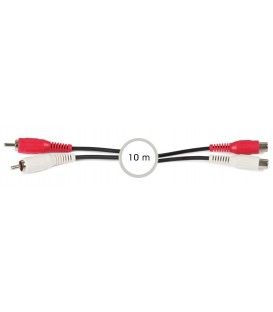 10 Mts / 2 x RCA Hembra a 2 x RCA Macho