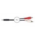 10 Mts / 1 MINI-JACK a 2  RCA Macho 