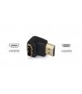 ADAPTADOR DE CODO A 90º (Hembra a Macho HDMI)