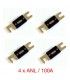 KIT DE 4 FUSIBLES 100A (ANL) 