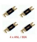 KIT DE 4 FUSIBLES 80A (ANL) 