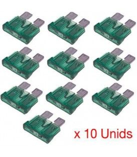 (10 Unid) FUSIBLES 30A COCHE ESTÁNDAR